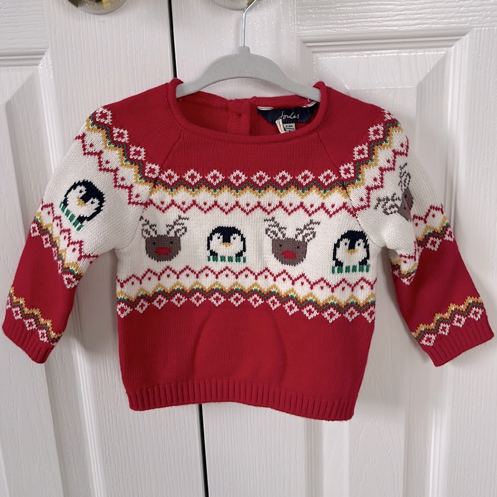 NWT Joules Christmas Sweater, 3-6 mos